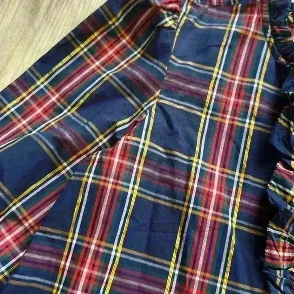 Crew Cuts from Jcrew girls tartan top with ruffles size Large - Picture 3 of 3